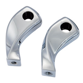 Show Chrome Accessories Twisted Handlebar Risers