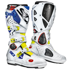 Sidi Crossfire 2 SRS Boots Size 10 Flo Yellow/White/Blue