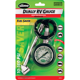 Slime Dually RV Tire Pressure Gauge 10-160 psi