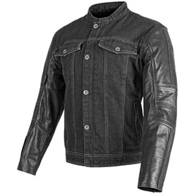 Speed and Strength Band Of Brothers Leather-Denim Motorcycle Jacket