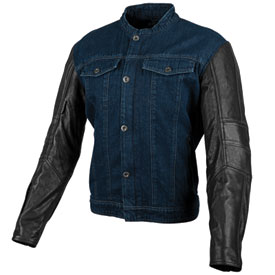 Speed and Strength Band Of Brothers Leather-Denim Motorcycle Jacket