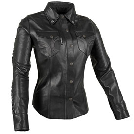 Speed and Strength Women's Black Heart Leather Moto Shirt