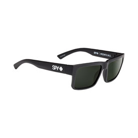 Spy Montana Sunglasses Soft Matte Black Frame/Happy Grey Green Polarized Lens