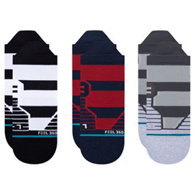Stance Performance Tab Socks - 3 Pack Size 6-8.5 Crossbar