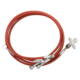 Streamline +3 Extended Steel Braided Front Brake Line Kit – Black – Honda TRX250R 1986-1989