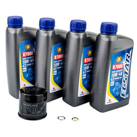 Suzuki ECSTAR R7000 10W-40 Semi-Synthetic Blend Oil Change Kit