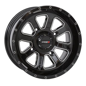 4/156 System 3 Off-Road ST-4 Wheel 14x7 4.0 + 3.0 Black/Machined