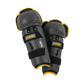 Thor Youth Sector GP Knee Guards  Charcoal/Yellow