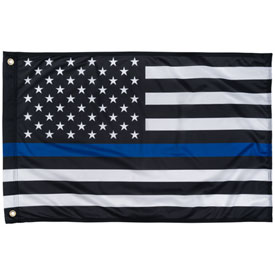 TK Flags 2' x 3' Durable Quad Stitched Flag  USA Blue Line