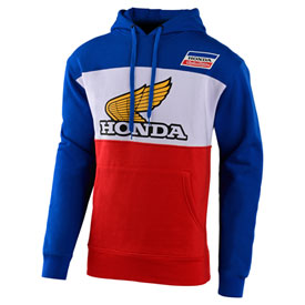 Troy Lee Honda Retro Wing Hooded Sweatshirt Medium Blue/White/Red
