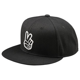 Troy Lee Peace Flat Bill Snapback Hat  Black