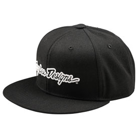 Troy Lee Signature Flat Bill Snapback Hat  Black