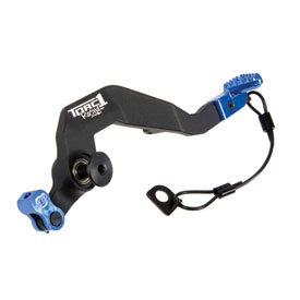TORC1 Racing Motion MX Aluminum Rear Brake Pedal  Black/Blue Tip