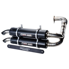 Trinity Racing Stage 5 Dual Exhaust System  Black