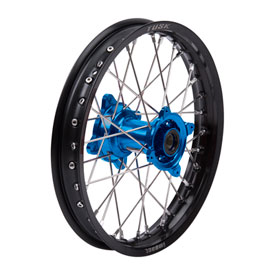 Tusk Impact Complete Wheel - Rear 16 x 1.85 Black Rim/Silver Spoke/Blue Hub