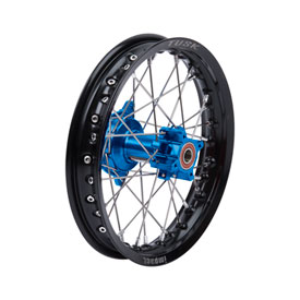 Tusk Impact Complete Wheel - Rear 12 x 1.60 Black Rim/Silver Spoke/Blue Hub