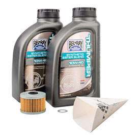Tusk 4-Stroke Oil Change Kit  Bel-Ray Thumper Synthetic Blend 10W-40