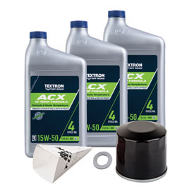 Tusk 4-Stroke Oil Change Kit  Textron ACX Synthetic 15W-50