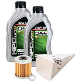 Tusk 4-Stroke Oil Change Kit  Kawasaki KPO Full Synthetic 10W-40