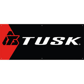 Tusk Logo Banner 34"x80" Red/Black/White