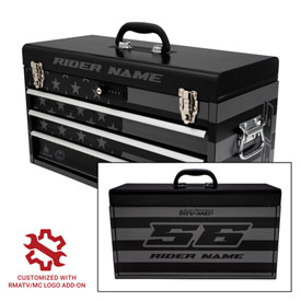 Attack Graphics Tusk Moto Toolbox Replacement Decals  Patriotic Black
