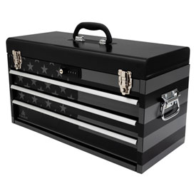 Tusk Moto Toolbox w/Tools - Patriotic  Black