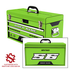 Attack Graphics Tusk Moto Toolbox Replacement Decals  Rail Green