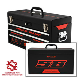 Attack Graphics Tusk Moto Toolbox Replacement Decals  Rail Black/Orange