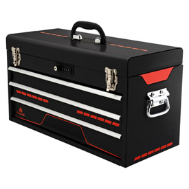 Tusk Moto Toolbox w/Tools - Rail  Black/Orange