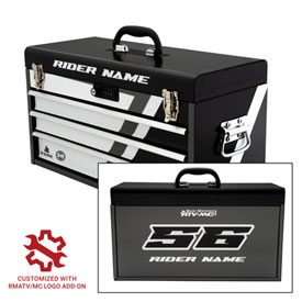 Attack Graphics Tusk Moto Toolbox Replacement Decals  Strike Black/Grey