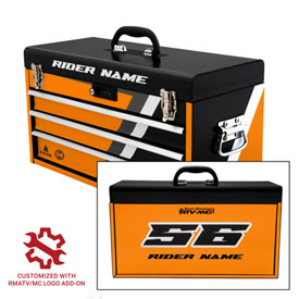 Attack Graphics Tusk Moto Toolbox Replacement Decals  Strike Orange