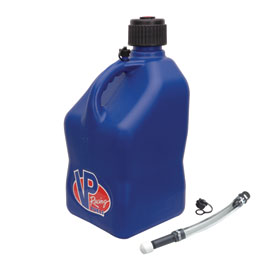 White VP Racing Square Utility Jug with Deluxe Jug Tube 5 Gallons 