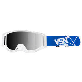 VSN 2.0 Goggle with Silver Mirror Lens  White/Blue