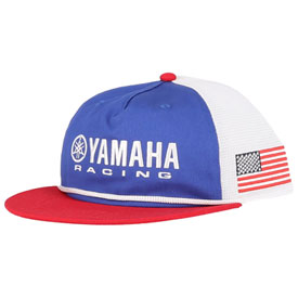 Yamaha Racing Rope Flat Snapback Hat  Red/White/Blue