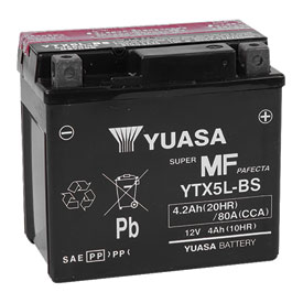 YUASA No Maintenance Battery with Acid YTX5LBS