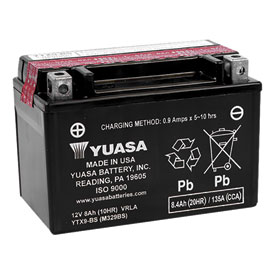 YUASA No Maintenance Battery with Acid YTX9BS