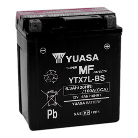 YUASA No Maintenance Battery with Acid YTX7LBS
