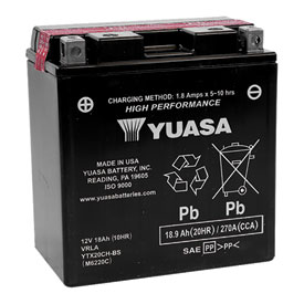 YUASA No Maintenance Battery with Acid YTX20CHBS