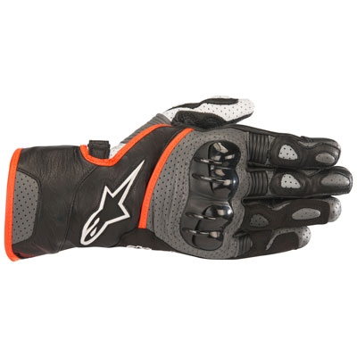 Alpinestars SP-2 V2 Leather Gloves X-Large Black/Grey/Red Alpinestars SP-2 V2 Leather Gloves X-Large Black/Grey/Red