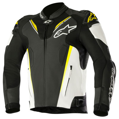 Alpinestars Atem V3 Leather Jacket Euro 48 Black/White/Yellow Alpinestars Atem V3 Leather Jacket Euro 48 Black/White/Yellow