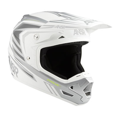 Answer Racing Evolve 3 Helmet X-Large White/Grey Answer Racing Evolve 3 Helmet X-Large White/Grey