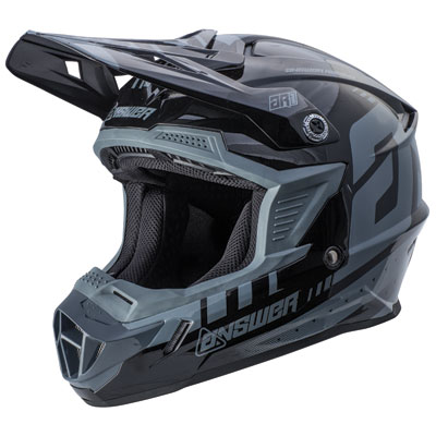Answer Racing AR1 Helmet XX-Large Grey/Black Answer Racing AR1 Helmet XX-Large Grey/Black