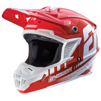 Answer Racing AR1 Helmet Medium White/Red Answer Racing AR1 Helmet Medium White/Red