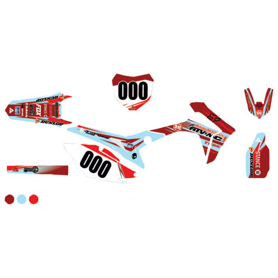 Attack Graphics Custom Blitz Complete Bike Graphics Kit Brick Red/Baby Blue Attack Graphics Custom Blitz Complete Bike Graphics Kit Brick Red/Baby Blue