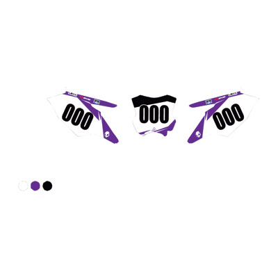 Attack Graphics Custom Blitz Full Coverage Number Plate Backgrounds White/Purple Attack Graphics Custom Blitz Full Coverage Number Plate Backgrounds White/Purple