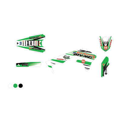 Attack Graphics Custom Blitz Full Trim Kit White/KX Green Attack Graphics Custom Blitz Full Trim Kit White/KX Green