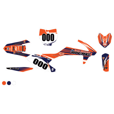 Attack Graphics Custom Blitz Complete Bike Graphics Kit Orange/Navy Attack Graphics Custom Blitz Complete Bike Graphics Kit Orange/Navy