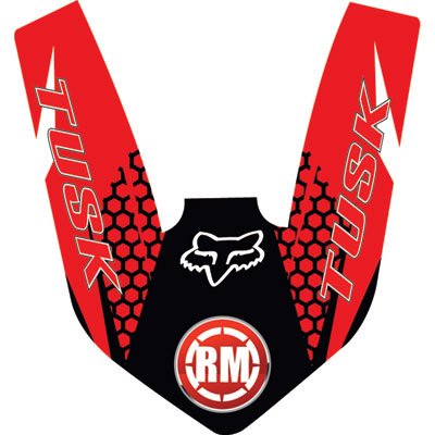 Attack Graphics Deseret Front Fender Decal Red Attack Graphics Deseret Front Fender Decal Red