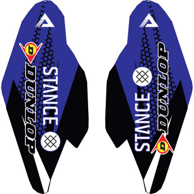 Attack Graphics Deseret Lower Fork Guard Decal Blue Attack Graphics Deseret Lower Fork Guard Decal Blue