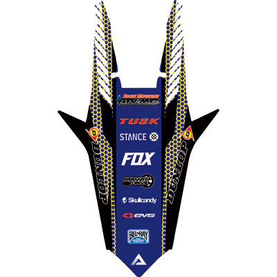 Attack Graphics Deseret Rear Fender Decal Blue/Yellow Attack Graphics Deseret Rear Fender Decal Blue/Yellow